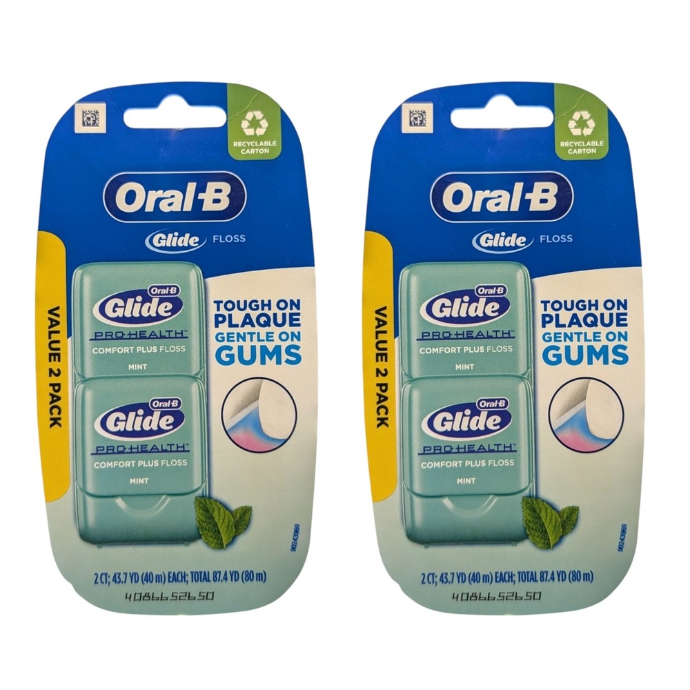 Oral-B Glide Pro-Health Comfort Plus Mint Dental Floss OLD VERSION Lot of 4
